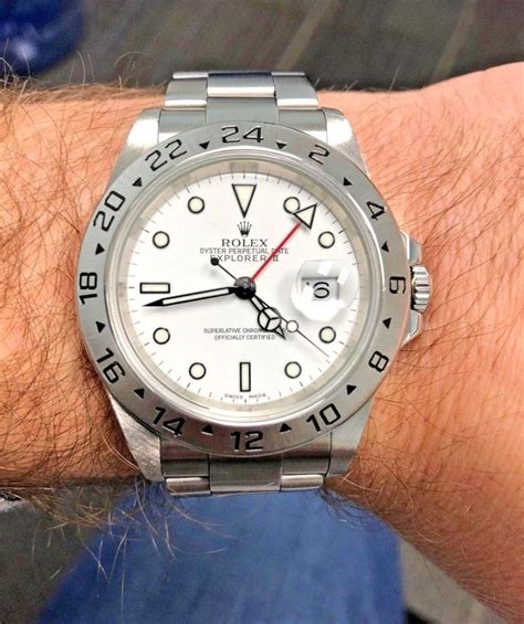 rolex explorer 2 white face.